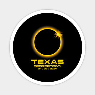 Georgetown Texas Tx Total Solar Eclipse 2024 Magnet